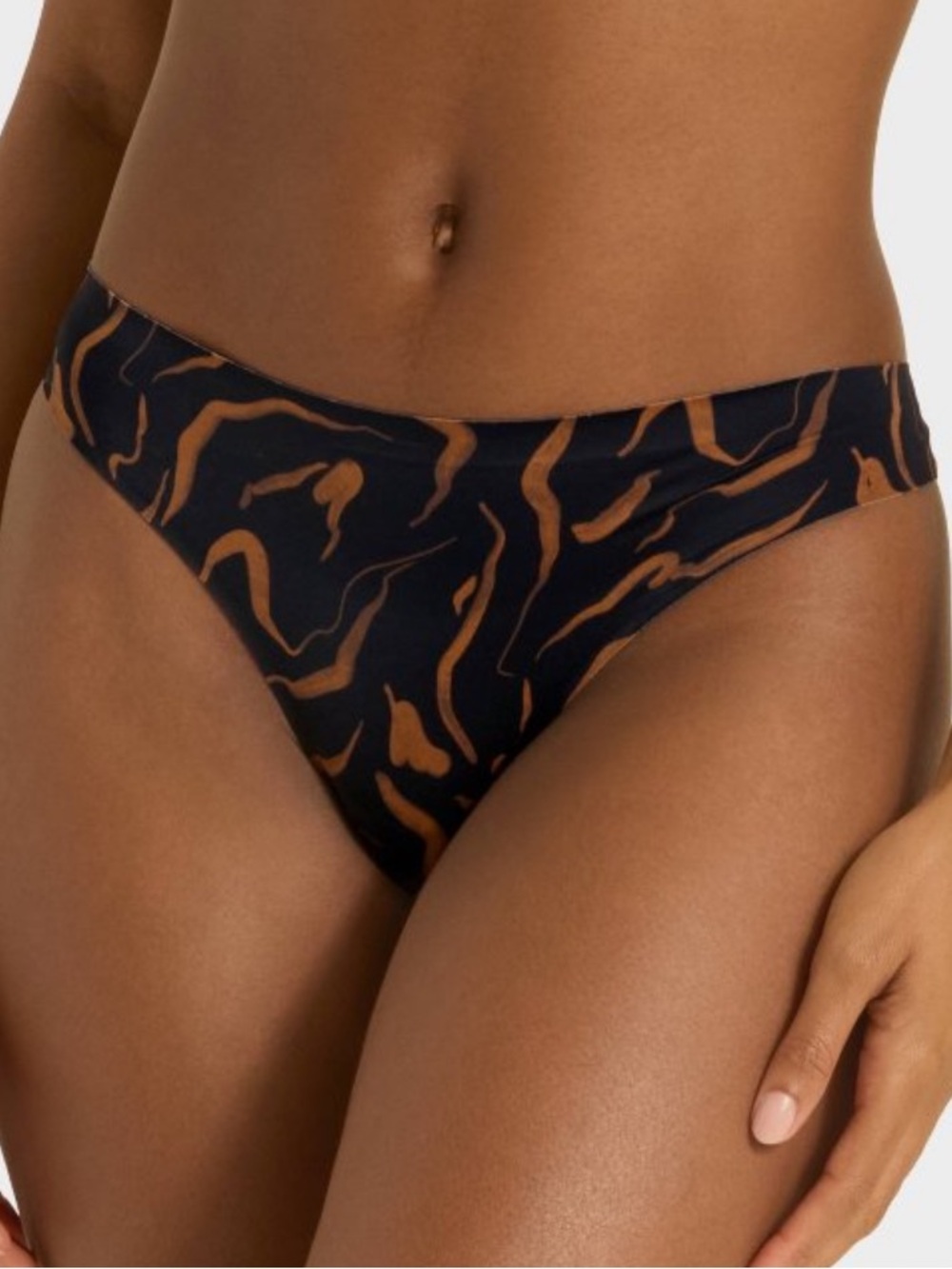 Bundle to Save Money! Auden Women’s Black & Brown Printed Thong Panty